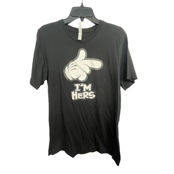 He's Mine, She's Mine Tee Shirts, Disney Wedding Shirts, Both Large NWOT - Picture 3 of 10